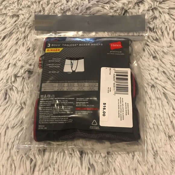 Hanes Platinum Boy’s Tagless Boxer Briefs - Picture 2 of 2